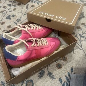 Dolce Vita Notice Pink Suede Sneakers